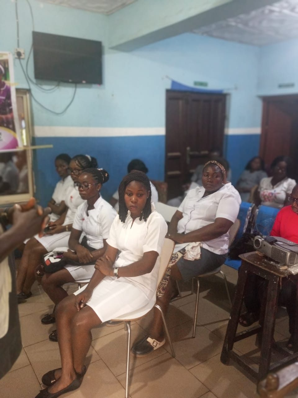 Nurses attending the training session